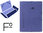 Carpeta de gomas tamaño folio con tres solapas azul