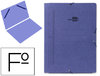 Carpeta de gomas tamaño folio sin solapas azul