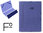 Carpeta de gomas tamaño folio con bolsa azul