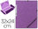 Carpeta de gomas tamaño A4 con tres solapas violeta