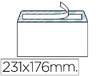 Sobre cuartilla 176 x 231 mm. blanco cierre con tira de silicona