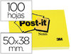 Taco de notas adhesivas Post-it 38 x 50 mm. amarillas