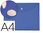 Sobre de polipropileno A4 con cierre de velcro en color azul