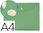 Sobre de polipropileno A4 con cierre de velcro en color verde