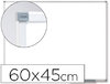 Pizarra blanca vitrificada magnética de 60 x 45 cm.