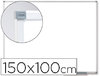 Pizarra blanca vitrificada magnética de 150 x 100 cm.