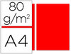 Papel A4 de 80 grs. color rojo (100 hojas)