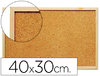Tablero de corcho económico con marco de madera de 40 x 30 cm.