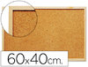 Tablero de corcho económico con marco de madera de 60 x 40 cm.