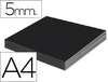 Cartón pluma negro de 5 mm. en tamaño A4