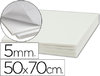 Cartón pluma blanco adhesivo de 5 mm. en tamaño 50 x 70 cm.