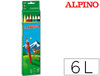 Lápices de colores Alpino con 6 colores