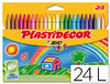 Lápices de ceras de colores Plastidecor con 24 colores