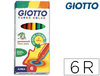 Caja de 6 rotuladores escolares Giotto turbo punta fina
