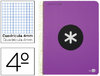 Cuaderno Antartik en tamaño Cuarto y cuadricula de 4 mm. color violeta