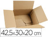 Caja de cartón automontable de 42 x 30 x 20 cm.