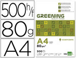 Papel de oficina multifunción Greening A4 de 80 grs.