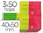 Tacos de notas adhesivas colores neón de 40 x 50 mm.