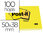 Taco de notas adhesivas Post-it 38 x 50 mm. amarillas