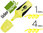 Marcador fluorescente económico mini amarillo