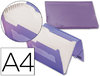 Carpeta clasificadora con gomas tamaño A4 violeta