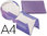Carpeta clasificadora con gomas tamaño A4 violeta