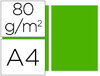 Papel A4 de 80 grs. color verde intenso (100 hojas)