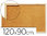 Tablero de corcho económico con marco de madera de 120 x 90 cm.