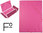 Carpeta de gomas de plástico con tres solapas rosa