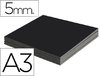 Cartón pluma negro de 5 mm. en tamaño A3
