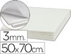 Cartón pluma blanco adhesivo de 3 mm. en tamaño 50 x 70 cm.