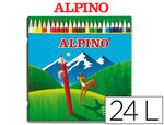 Estuche metálico de 24 lápices de colores Alpino