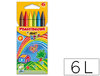 Lápices de ceras de colores Plastidecor con 6 colores