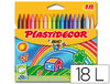 Lápices de ceras de colores Plastidecor con 18 colores