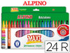 Caja de 24 rotuladores escolares Alpino Maxi punta gruesa