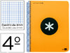 Cuaderno Antartik en tamaño Cuarto y cuadricula de 4 mm. color naranja fluor