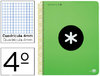 Cuaderno Antartik en tamaño Cuarto y cuadricula de 4 mm. color verde fluor