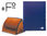 Carpeta clasificador con fuelle en Paper Coat azul