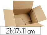 Caja de cartón automontable de 21 x 17 x 11 cm.