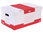 Cajón de cartón para archivos 5 definitivos roja